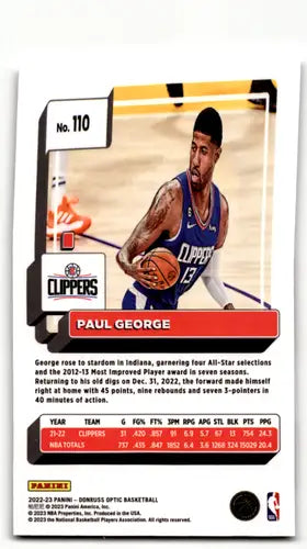 2022-23 Donruss Optic #110 Paul George NM-MT Clippers ID:62244 - Basketball Card Single