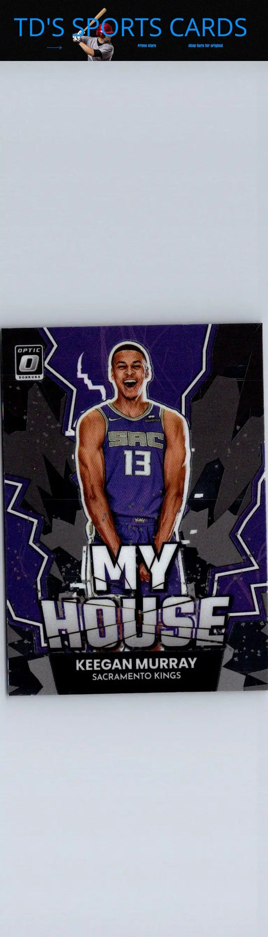 Keegan Murray 2022-23 Donruss Optic #12 My House trading card collectible image