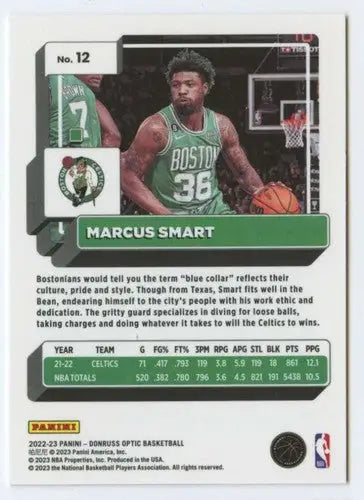 2022-23 Donruss Optic #12 Marcus Smart NM-MT Celtics ID:55987 - Basketball Card Single