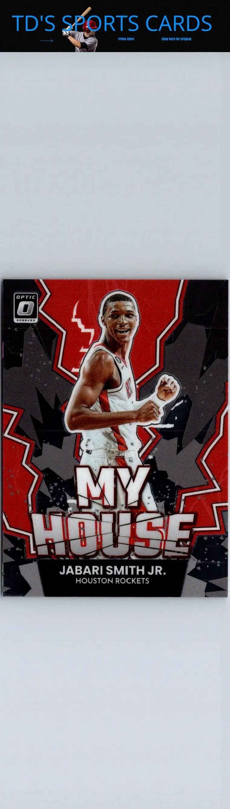 Jabari Smith Jr. trading card from 2022-23 Donruss Optic My House collection