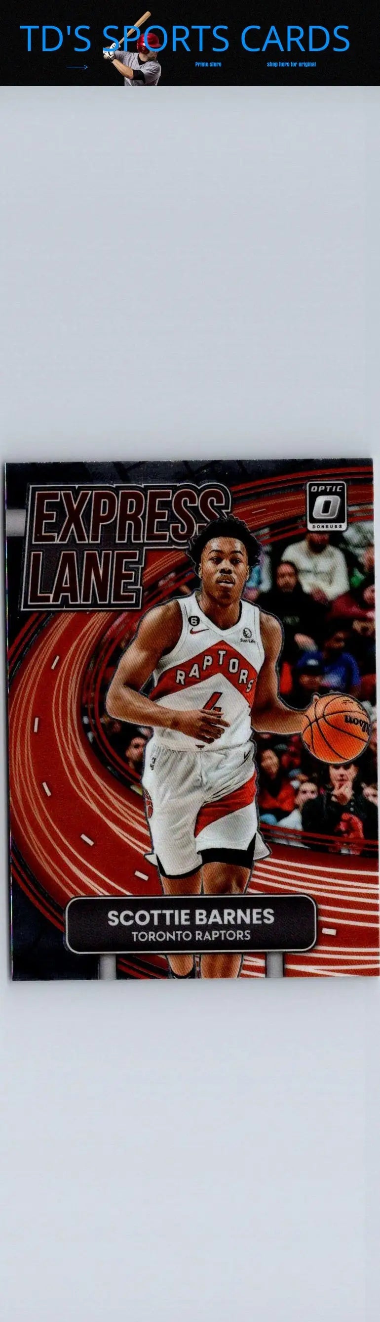 Scottie Barnes basketball card from 2022-23 Donruss Optic Express Lane collection