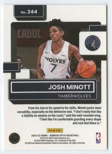 2022-23 Donruss Optic #244 Josh Minott NM-MT Timberwolves Rated Rookie ID:55983 - Basketball Card Single