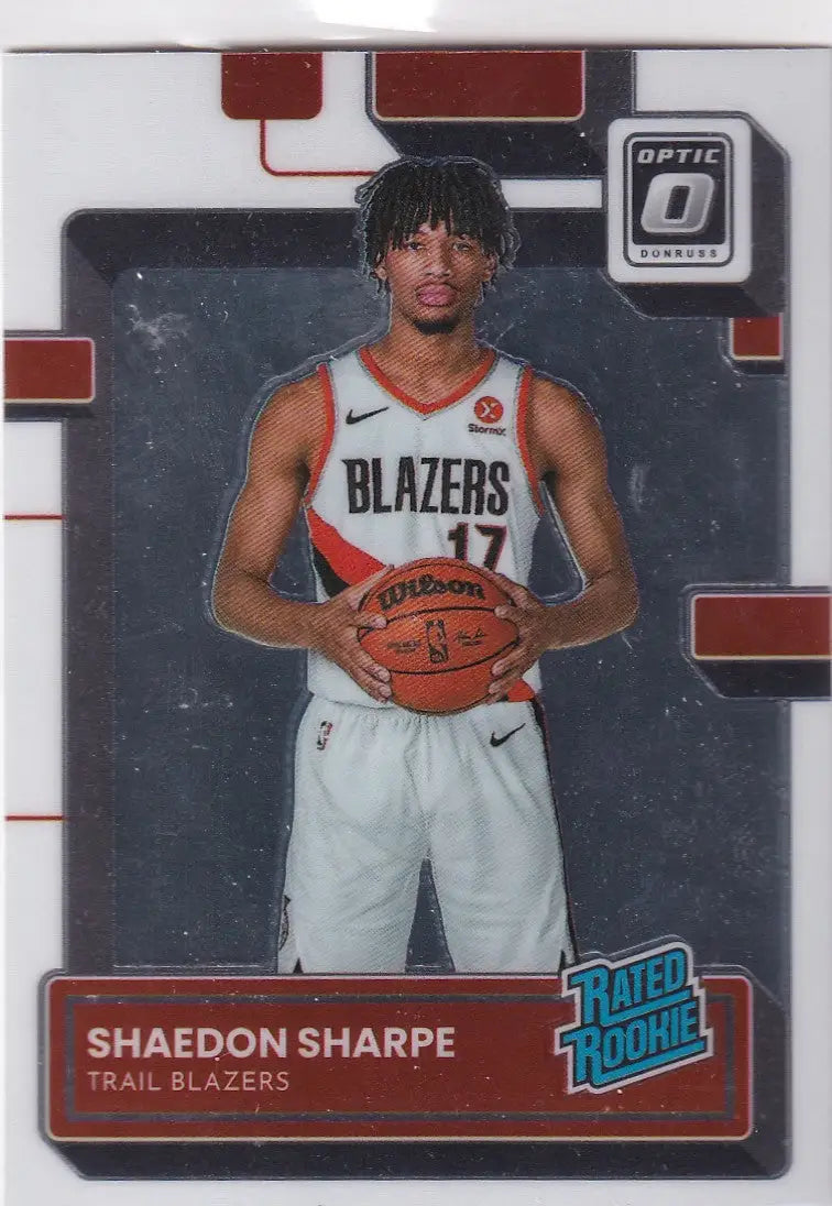 2022-23 DONRUSS OPTIC #249 SHAEDON SHARPE- PORTLAND TRAIL BLAZZERS - Basketball Card Single