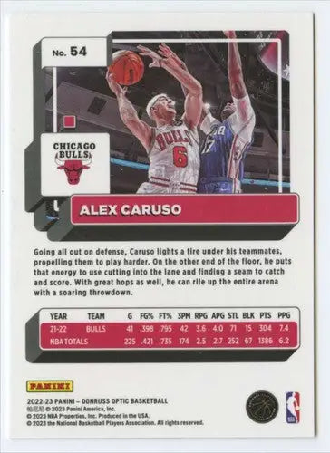 2022-23 Donruss Optic #54 Alex Caruso NM-MT Bulls ID:55985 - Basketball Card Single