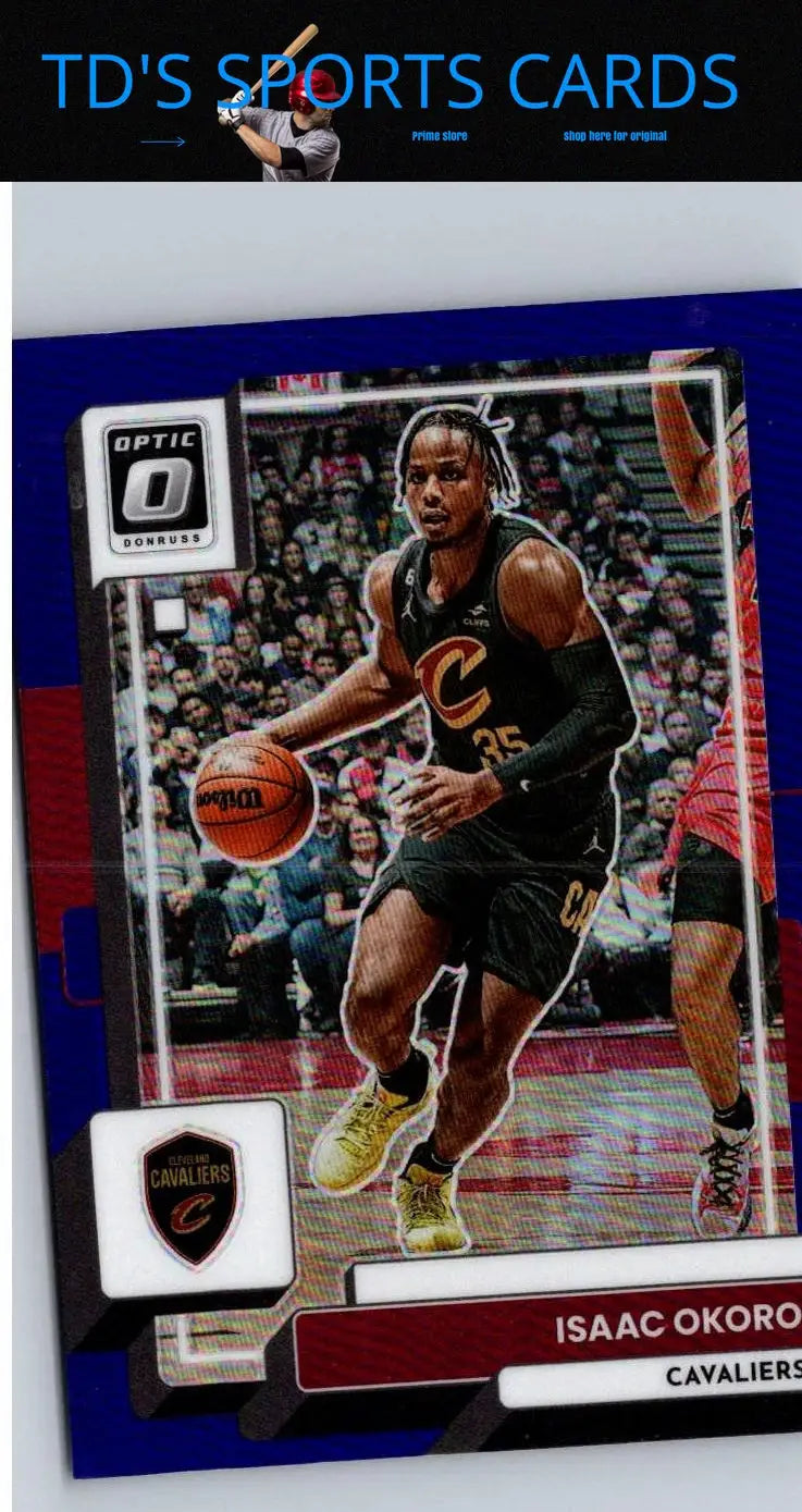 Isaac Okoro basketball card 2022-23 Donruss Optic Purple featuring Isaac Okoro