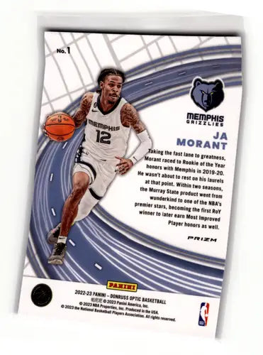 2022-23 Donruss Optic Express Lane Purple #1 Ja Morant NM-MT Grizzlies ID:55621 - Basketball Card Single