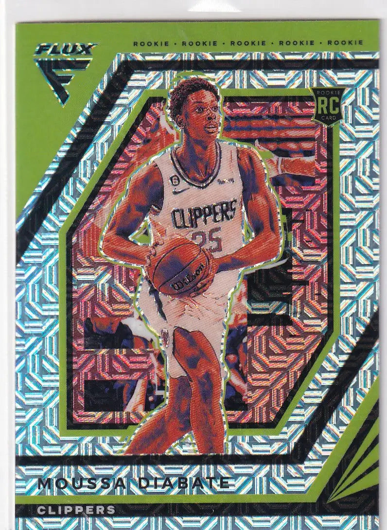 2022-23 FLUX #223 MOUSSA DIABATE GREEN MOJO- LOS ANGELES CLIPPERS - Basketball Card Single