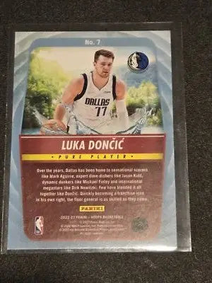 2022-23 Hoops #7 Luka Doncic Pure Players - Basketball Card Single