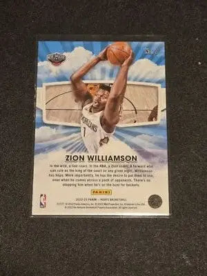 2022-23 Hoops Winter #7 Zion Williamson Skyview - Basketball Card Single