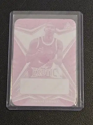 2022-23 Leaf Exotic - Tiger Printing Plates Magenta #BA-JS2 Jermaine Samuels #/1 - Basketball Card Single