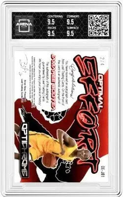 Leaf Optichrome Jamaree Bouyea basketball card with autograph and player action shot