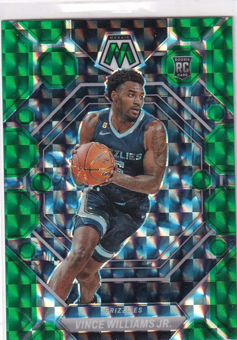 2022-23 MOSAIC #220 VINCE WILLIAMS JR GREEN REACTIVE- MEMPHIS GRIZZLIES - Basketball Card Single