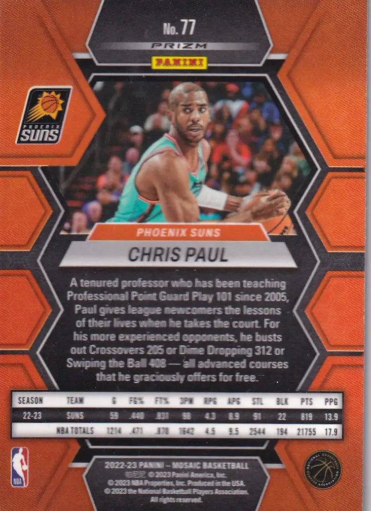 2022-23 MOSAIC #77 CHRIS PAUL REACTIVE GREEN- PHOENIX SUNS