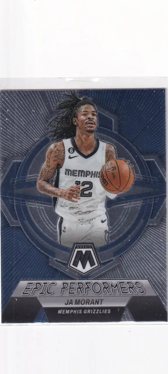 2022-23 MOSAIC #8 JA MORANT EPIC PERFORMERS- MEMPHIS GRIZZLIES - Basketball Card Single