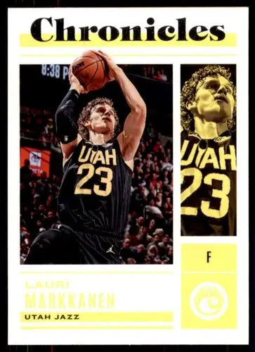 Basketball trading card featuring Lauri Markkanen from Panini Chronicles 2022-23 series