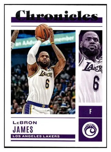 Original gloss LeBron James basketball card from Panini Chronicles 2022-23 Lakers