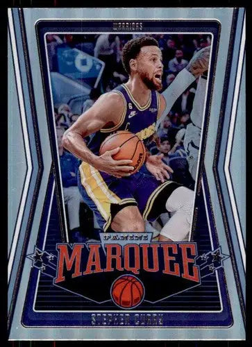 Stephen Curry basketball card from Panini Chronicles with original gloss and Warriors design