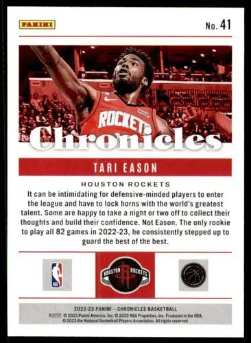 Tari Eason basketball card from Panini Chronicles 2022-23 with original gloss and high quality