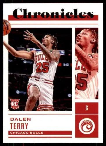 Original gloss Panini Chronicles Dalen Terry basketball card from 2022-23 Bulls collection