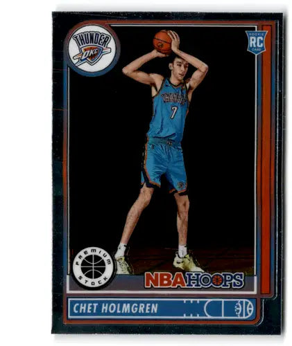 Chet Holmgren basketball card from Panini Chronicles 2022-23 Thunder Hoops premium series