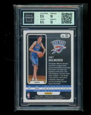 2022-23 Panini Chronicles Absolute Chet Holmgren #102 RC Arena Club 10 - Basketball Card Single