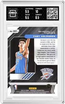 A graded Chet Holmgren Panini Chronicles Chet XR basketball rookie card 2022-23