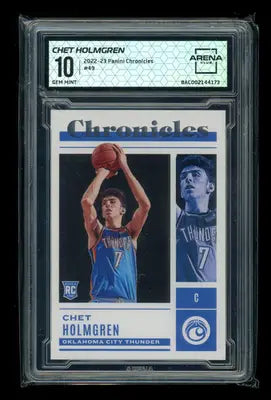 2022-23 Panini Chronicles Chet Holmgren #49 RC Basketball Arena Club 10