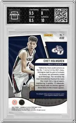 2022-23 Panini Chronicles DP Chet Holmgren #1 Revolution Astro AC 8.5 - Basketball Card Single