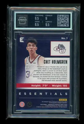 2022-23 Panini Chronicles DP Essentials Chet Holmgren #1 Basketball Arena Club 9