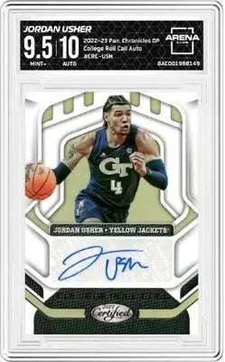 2022-23 Panini Chronicles DP Jordan Usher #MA-JHD College Roll Call Auto AC 9.5 - Basketball Card Single