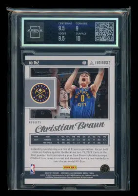 2022-23 Panini Chronicles DP Mosaic Chet Holmgren #162 RC Arena Club 9.5 - Basketball Card Single