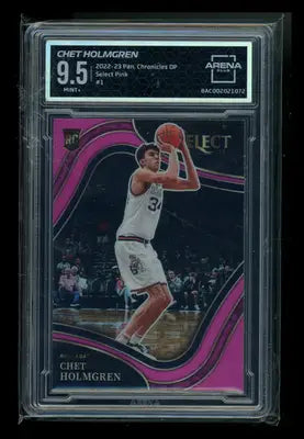 2022-23 Panini Chronicles DP Select Pink Chet Holmgren #GO-10A RC Arena Club 9.5 - Basketball Card Single
