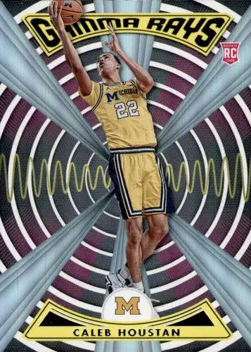 Original gloss Caleb Houstan basketball card from Panini Chronicles Draft Picks gamma rays series