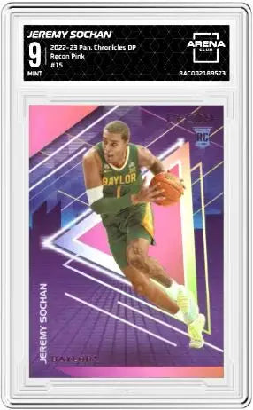 2022-23 Panini Chronicles Draft Picks Jeremy Sochan #15 Recon Pink Arena Club 9