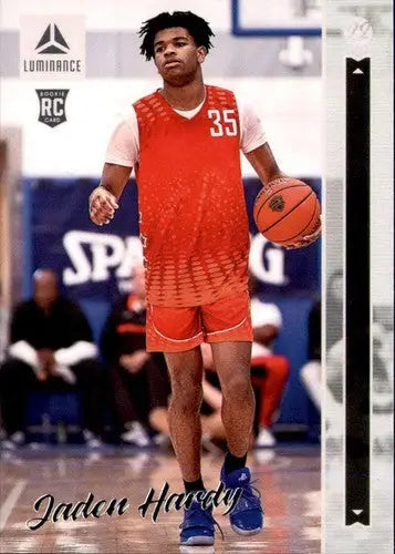 Jaden Hardy basketball card from 2022-23 Panini Chronicles Draft Picks Luminance