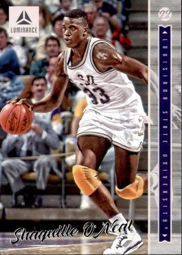 Shaquille O’Neal basketball card from 2022-23 Panini Chronicles Draft Picks Luminance