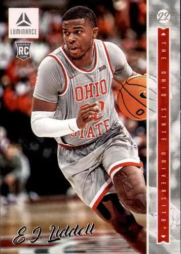 Basketball trading card from Panini Chronicles Draft Picks featuring E J Liddell