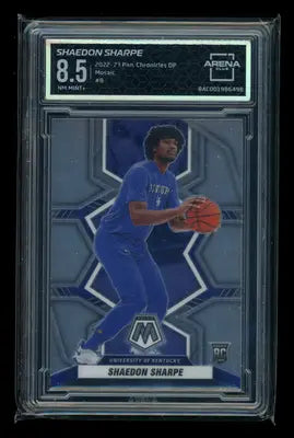 2022-23 Panini Chronicles Draft Picks Mosaic Shaedon Sharpe #8 RC Arena Club 8.5 - Basketball Card Single