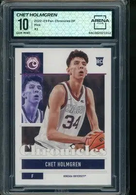 2022-23 Panini Chronicles Draft Picks Pink Chet Holmgren #No. 1 RC Arena Club 10 - Basketball Card Single