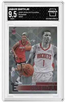 Graded Panini Chronicles Jabari Smith Jr. basketball trading card featuring Essentials Arena Club