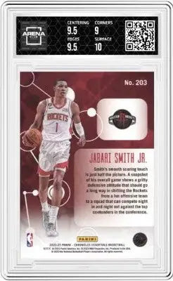 Graded Panini Chronicles Jabari Smith Jr. Rookie Card in 2022-23 Panini Chronicles
