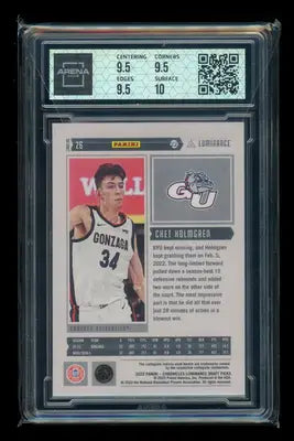 2022-23 Panini Chronicles Luminance Chet Holmgren #26 RC Arena Club 10 - Basketball Card Single