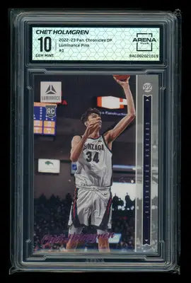 2022-23 Panini Chronicles Luminance Pink Chet Holmgren #203 RC Arena Club 10 - Basketball Card Single
