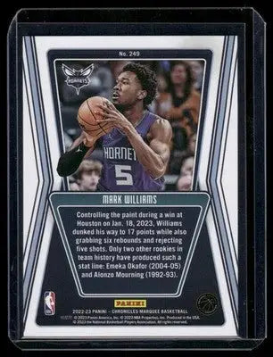 2022-23 Panini Chronicles Marquee Mark Williams #249 Basketball - Basketball Card Single