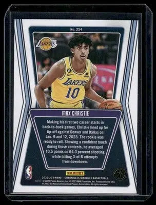 2022-23 Panini Chronicles Marquee Max Christie #254 RC Basketball - Basketball Card Single