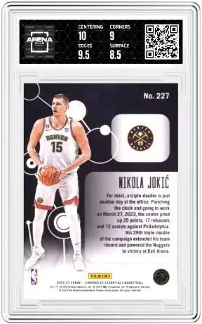 2022-23 Panini Chronicles Nikola Jokic #227 Essentials Pink Arena Club 9 - Basketball Card Single