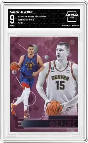 2022-23 Panini Chronicles Nikola Jokic #227 Essentials Pink Arena Club 9 - Basketball Card Single