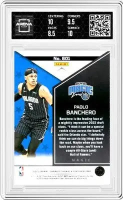 Graded Panini Chronicles Paolo Banchero Rookie & Stars basketball trading card