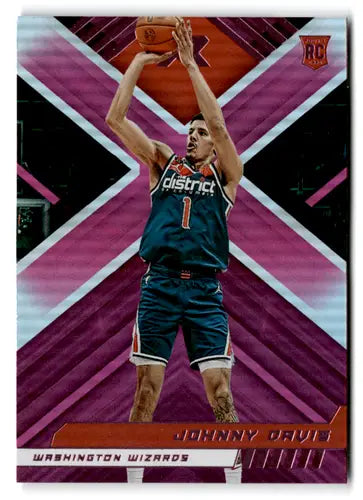 Johnny Davis basketball card from Panini Chronicles Pink in the 2022-23 Panini Chronicles series