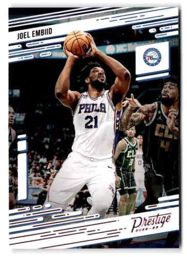 Joel Embiid basketball card from Panini Chronicles Pink with original gloss and NM-MT condition
